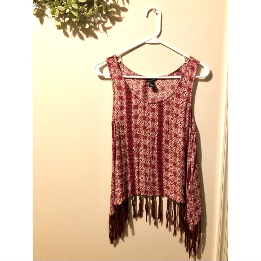Fringe Patterned Tank Top - Picture 1 of 3